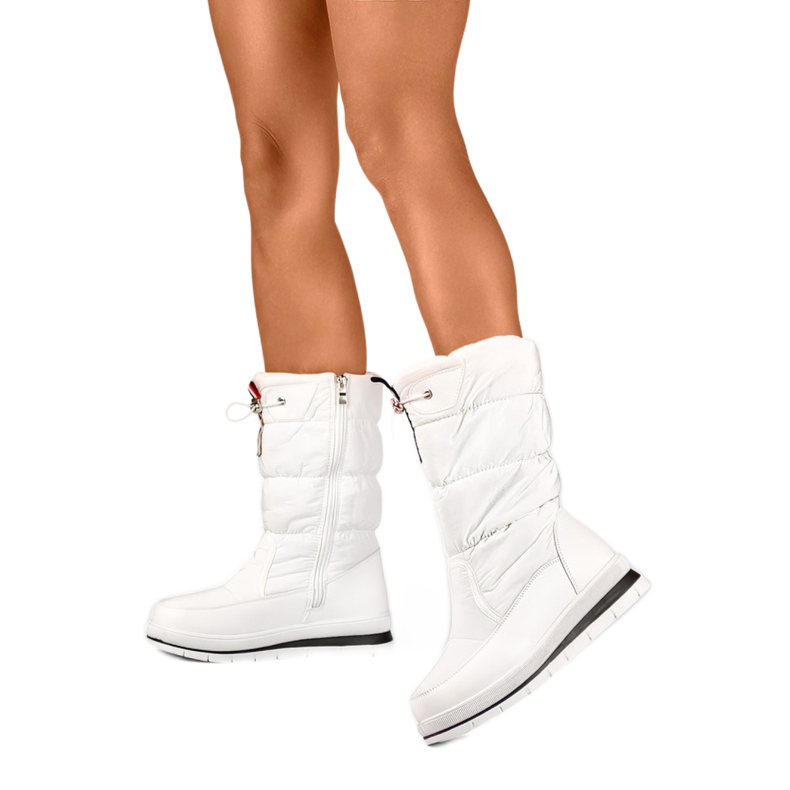 Mit Ökofell isolierte Damen-Schneestiefel 8302W, weiß