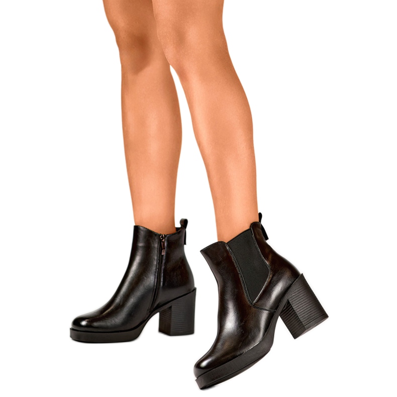 Damenstiefel mit Fellfutter 24-12453B schwarz