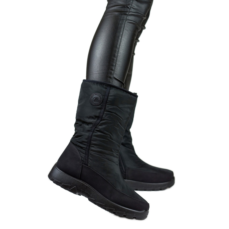 Damen-Schneestiefel mit Fellfutter JS1-11A-B, schwarz