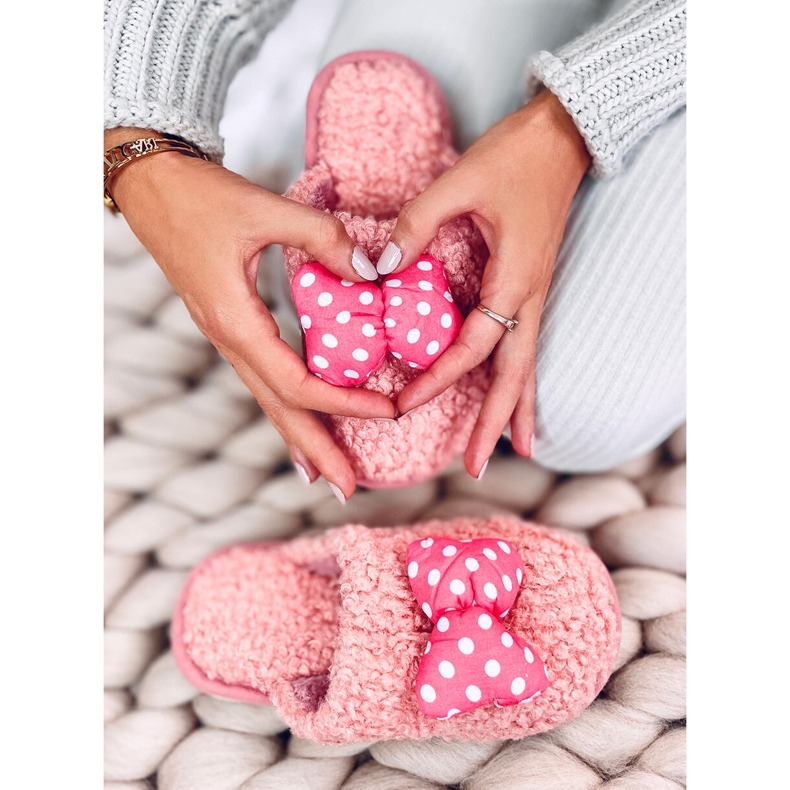 Kinder-Lachshausschuhe mit Schleife rosa