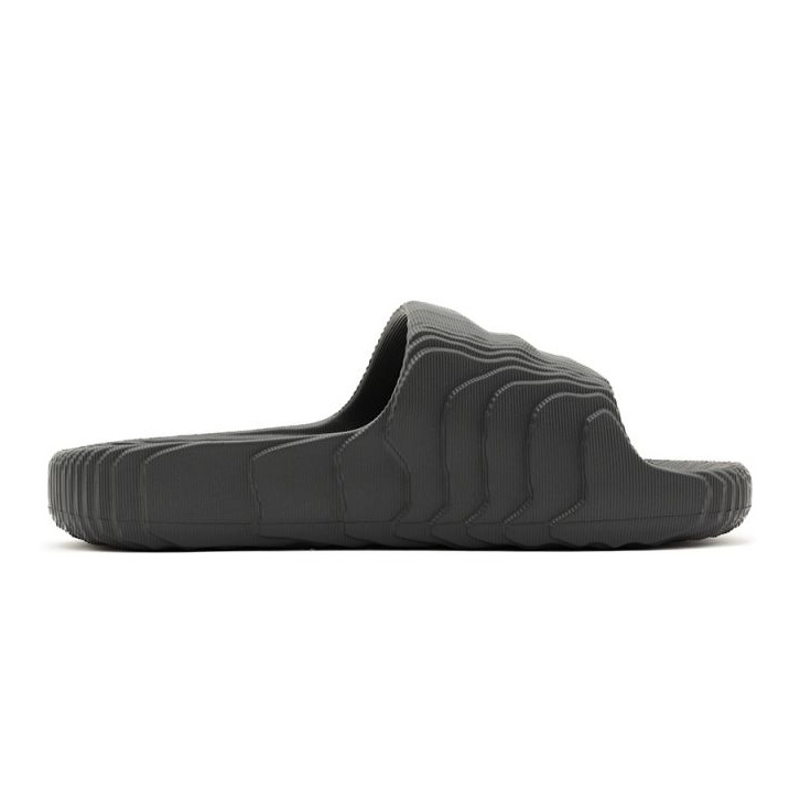 Adidas Adilette 22 Grey Five Herren Flip-Flops, Lifestyle, modisch für den Sommer, Schwarz (HP6522) grau