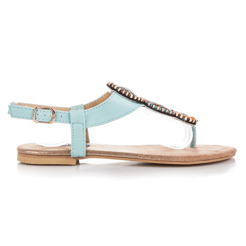 Vices Dekorative Flip-Flops mit Schnalle blau