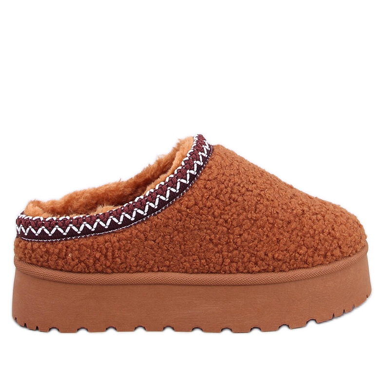 Kurze Damen-Schneestiefel mit kamelfarbenem Lammfell braun