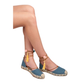 Vices Geknotete Espadrilles mit Ornamenten blau