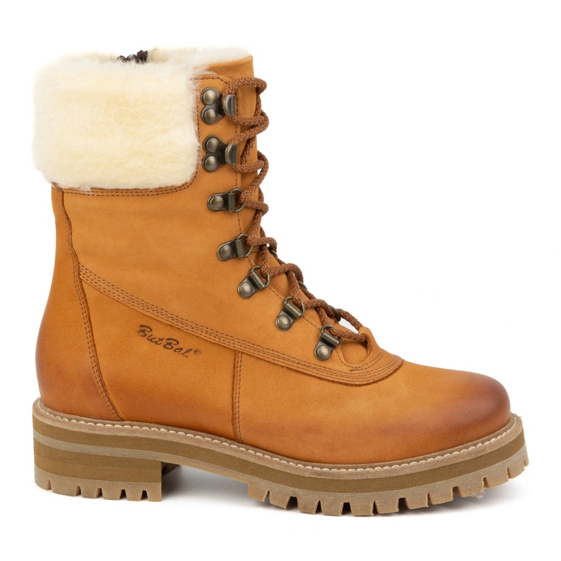 ButBal Damen-Lederstiefel, isolierte Winterstiefel, 329 Rot orange