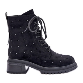 S.Barski Verzierte isolierte Arbeitsstiefel für Damen D&amp;A MR880-017 Schwarz