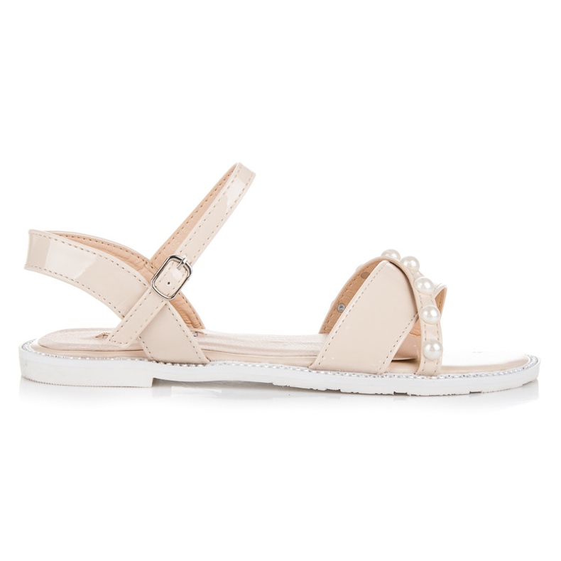 Vices Flache Sandalen mit Perlen braun