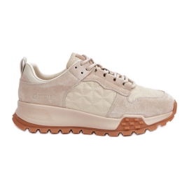 Damen-Ledersneaker Big Star OO274A315 Hi-Poly System Beige