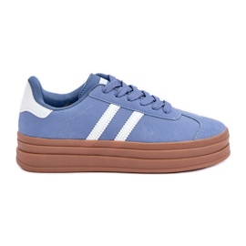 Sport-Sneaker für Damen auf der Plattform, Blau