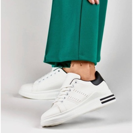 Damen-Plateau-Sneaker, weiß 85-710W/B