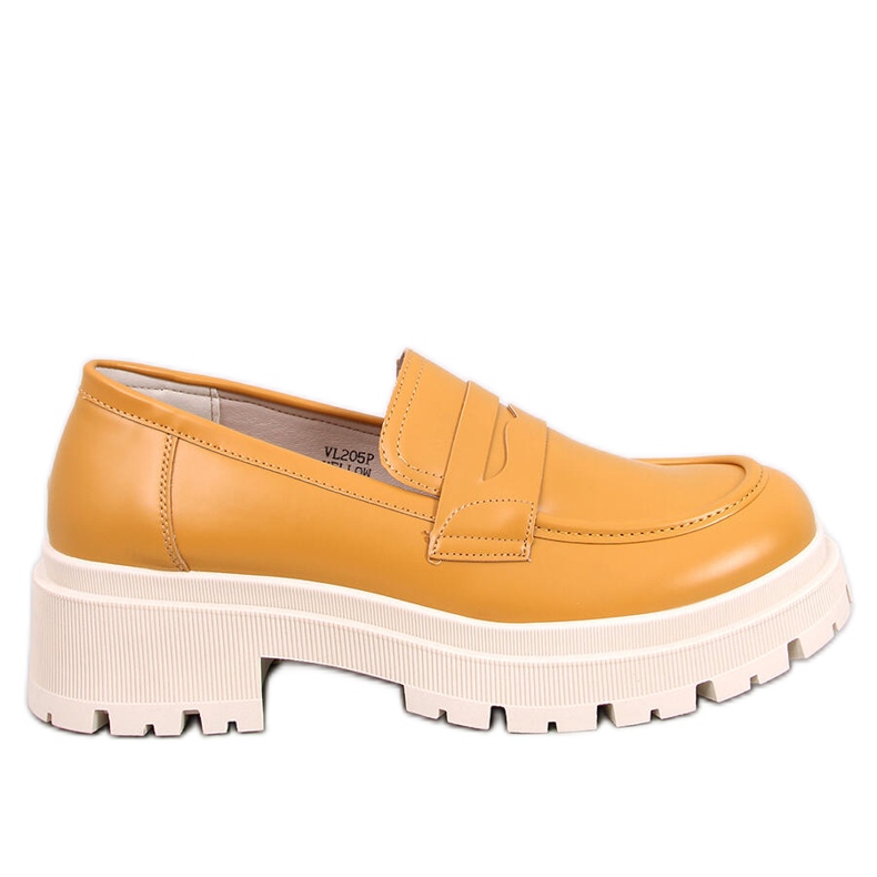 Gelbe Plateau-Loafer