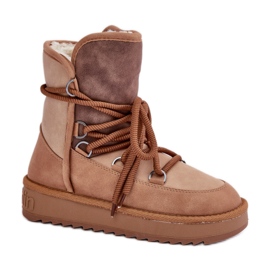 Pelzgefütterte Schneestiefel D.Franklin DFSH370013 Kamel braun