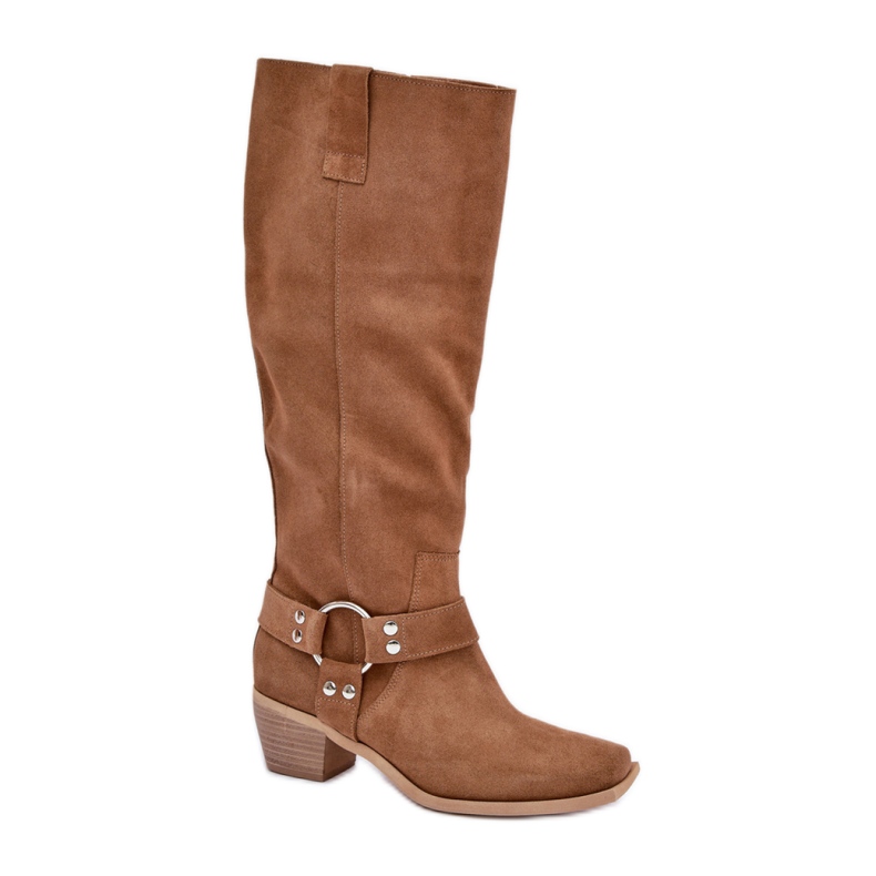 Zazoo Damen-Stiefel ohne Isolierung mit hohem Absatz 3444/O braun