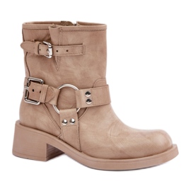 Nicht isolierte Damenstiefel Zazoo 3644 beige