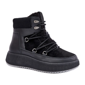 Isolierte Damen-Schneestiefel MD9944-1 schwarz