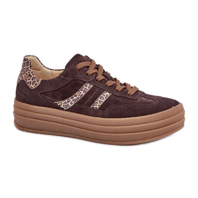 Zazoo N1176 Wildleder-Sportschuhe braun