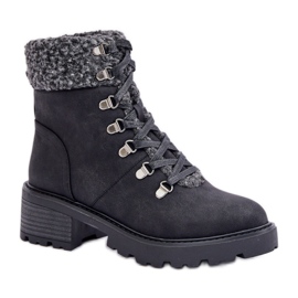 Isolierte Damen Trappers MD1055-1 schwarz