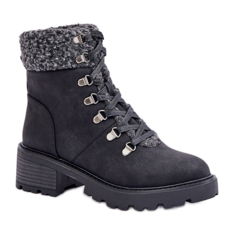 Isolierte Damen Trappers MD1055-1 schwarz