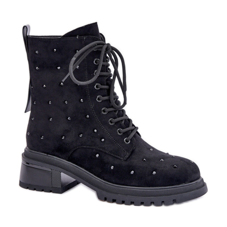 Damen-Arbeiterschuhe mit Strasssteinen MR880-017 schwarz