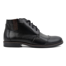 Olivier Herrenleder Winter elegant 282lu schwarze Stiefel