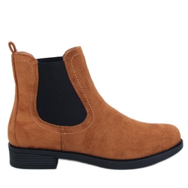 Damen-Chelsea-Stiefel aus Wildleder mit braunem Gummizug