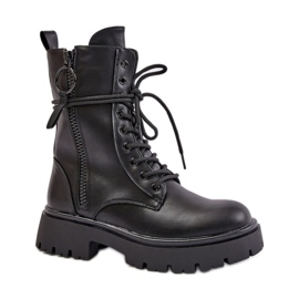 Isolierte Damen-Arbeiterstiefel 24BT35-7870 schwarz