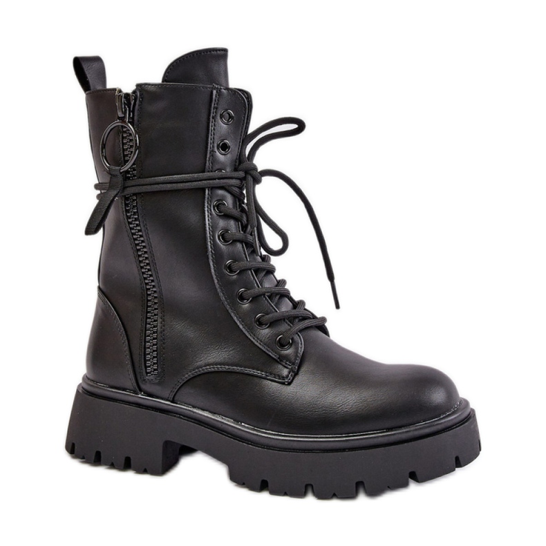Isolierte Damen-Arbeiterstiefel 24BT35-7870 schwarz