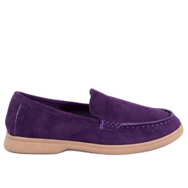 Weiche, violette Damenmokassins lila