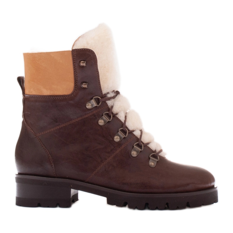 Marco Shoes Mit Wolle isolierte Damenstiefel braun