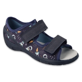 Befado Kindersandalen mit Ledereinsatz 064X004 Marineblau