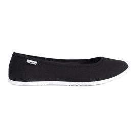 Damen-Ballerinas aus schwarzem Stoff