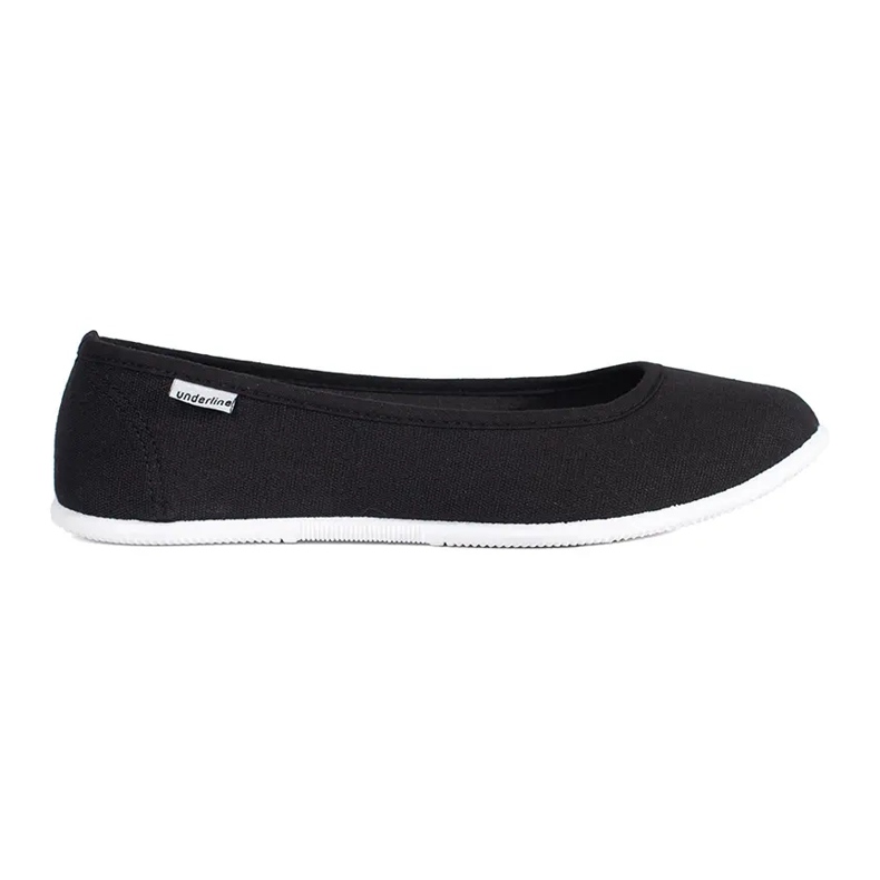 Damen-Ballerinas aus schwarzem Stoff