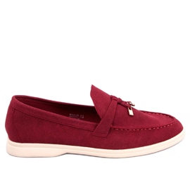 Damen-Loafer in Weinrot