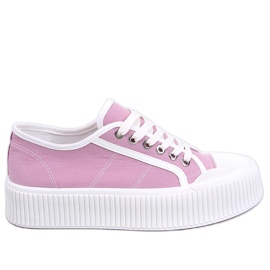Lila Plateau-Sneaker für Damen violett