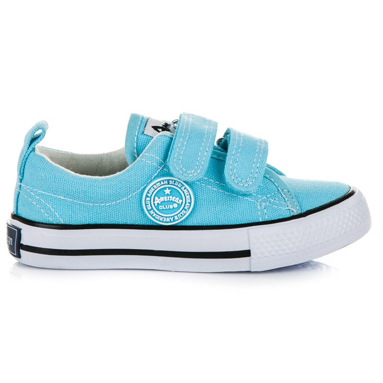 American Club Blaue Turnschuhe mit Klettverschluss