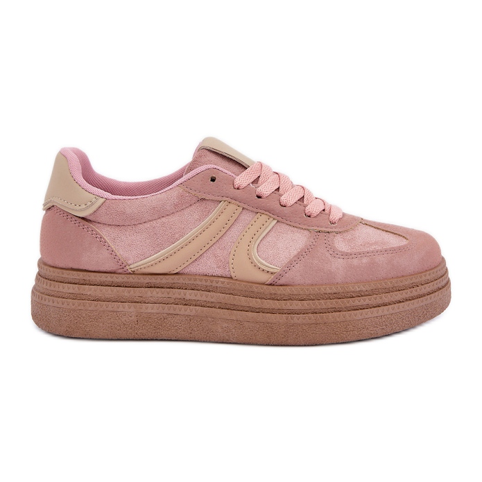 Damen-Plateau-Sneaker, Rosa