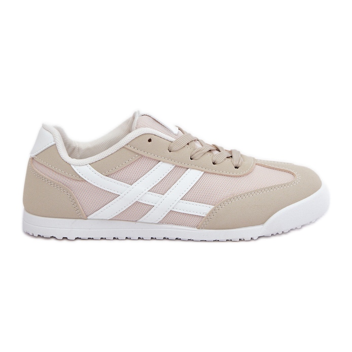 Niedrige Damen-Sneakers, beige Sneakers