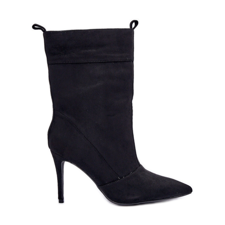 Schwarze Stiefel mit hohem Absatz