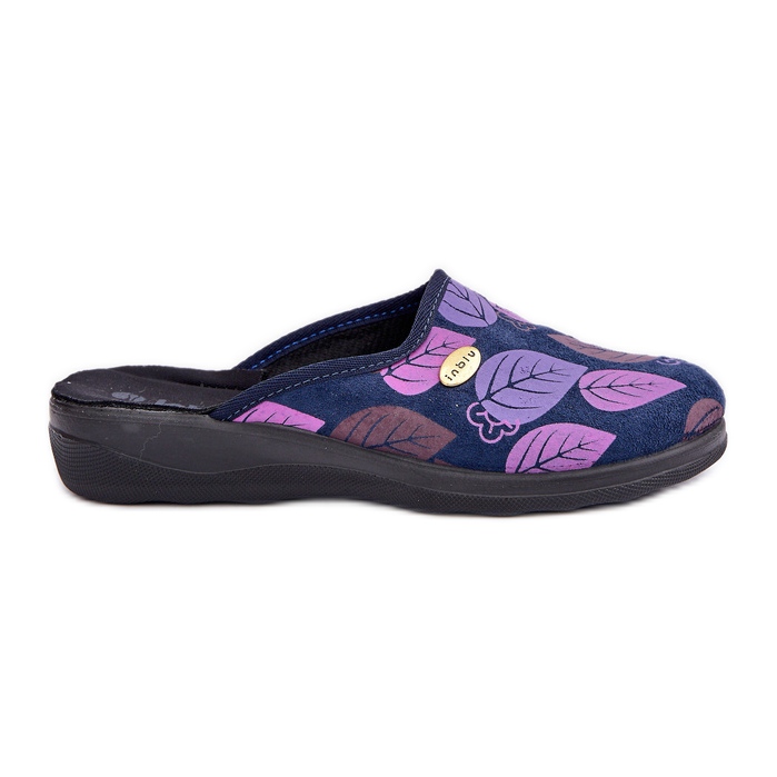 Damenhausschuhe mit Blättern Inblu CU00005F Marineblau