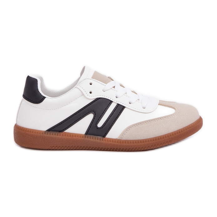 Niedrige Damen-Sneaker aus Öko-Leder, Weiß und Schwarz Navidemi