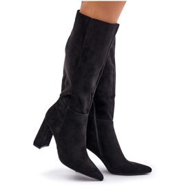 Givana Overknee-Stiefel mit hohem Absatz, schwarz
