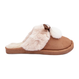 Damenhausschuhe mit Kamelfell beige