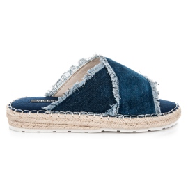 Vices Espadrilles-Denim-Hausschuhe blau