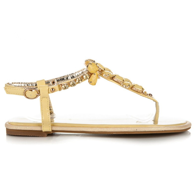 Vices Sandaletten aus lackierten gelben Kristallen