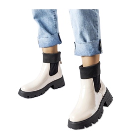 Beigefarbene Arbeitsstiefel zum Hineinschlüpfen von Breolungi - Solea