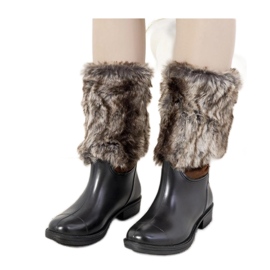 Schwarze Stiefel mit Fell von Corrales - Solea