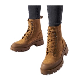 Braune Öko-Wildlederstiefel von Orson - Solea