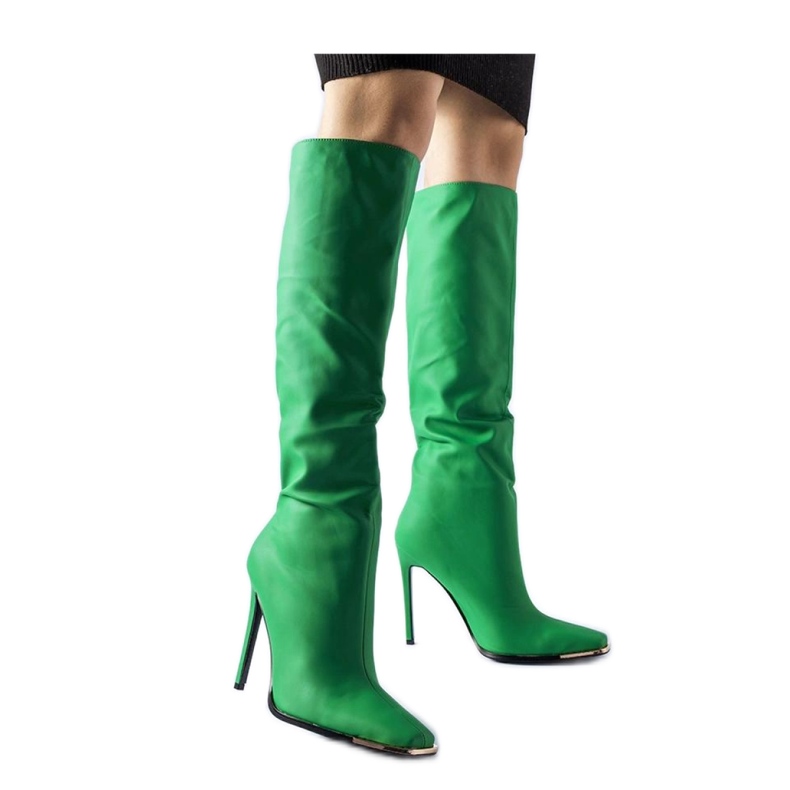 Grüne Stiefel mit hohen Absätzen von Conjunto - Solea