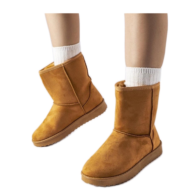 Karamellisolierte klassische Schneestiefel von Libero – Solea braun