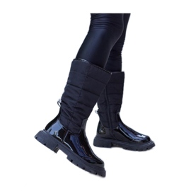 Schwarze isolierte Lackstiefel von Villafranca - Solea